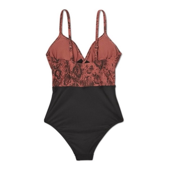 Wrap Front One Piece Animal Print Swimsuit - Picture 2 of 4